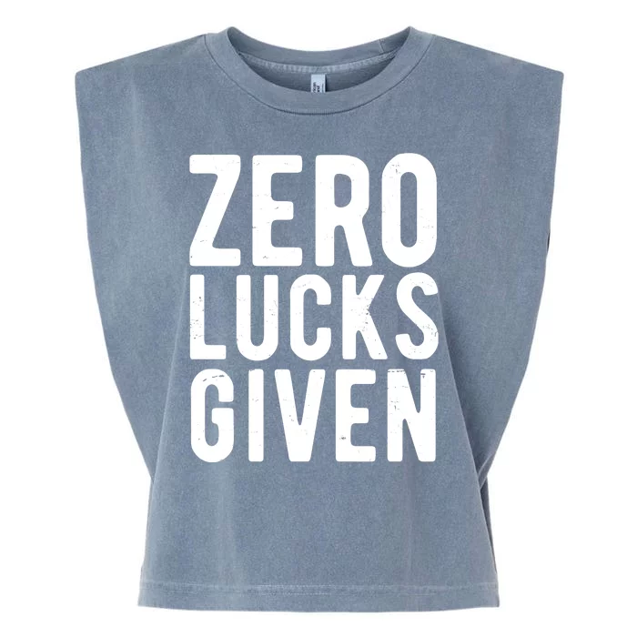 Zero Lucks Given St Patricks Day Garment-Dyed Women's Muscle Tee