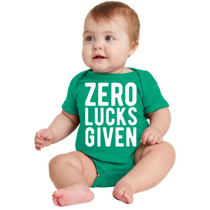 Zero Lucks Given St Patricks Day Baby Bodysuit