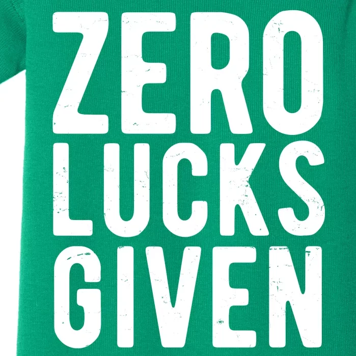 Zero Lucks Given St Patricks Day Baby Bodysuit