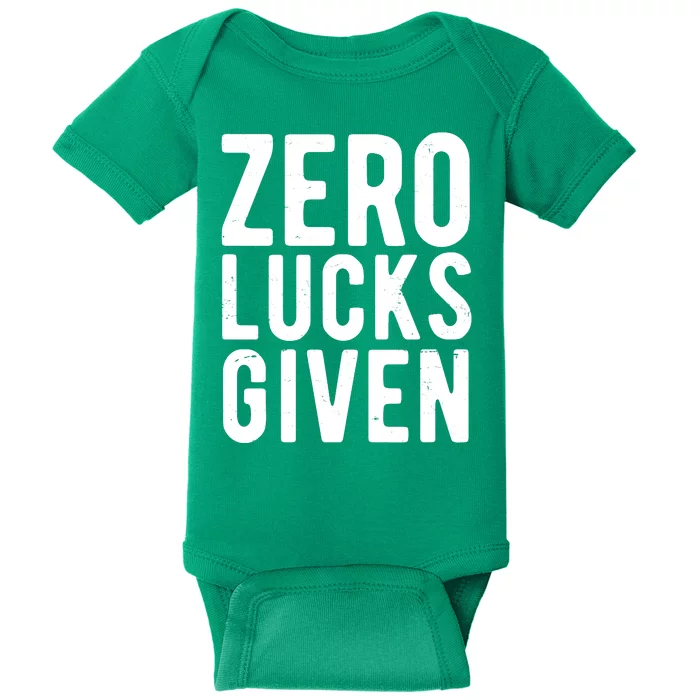 Zero Lucks Given St Patricks Day Baby Bodysuit