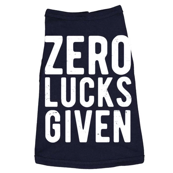 Zero Lucks Given St Patricks Day Doggie Tank