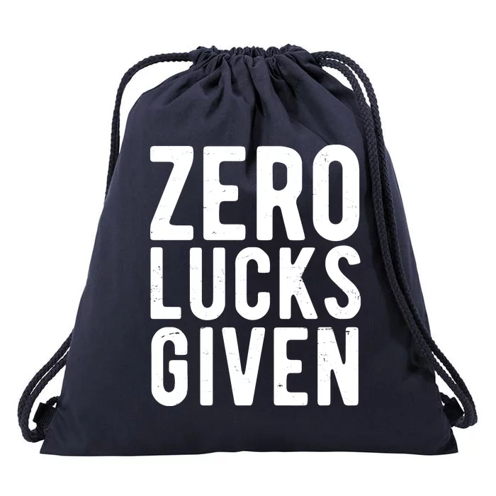 Zero Lucks Given St Patricks Day Drawstring Bag