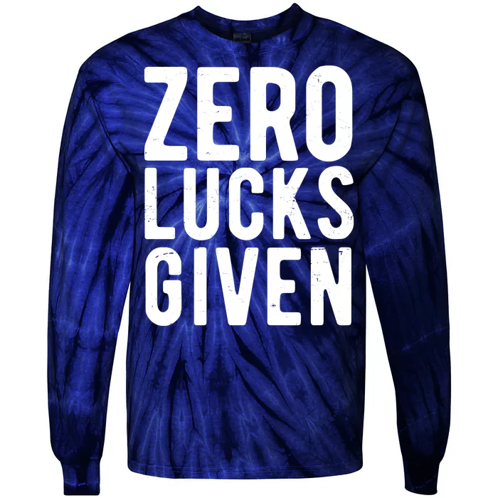 Zero Lucks Given St Patricks Day Tie-Dye Long Sleeve Shirt