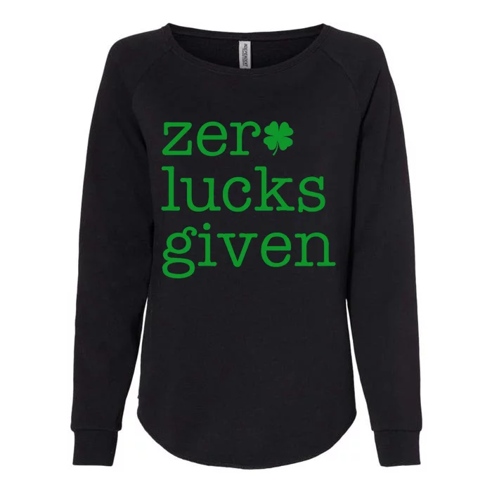 Zero Lucks Given Womens California Wash Sweatshirt