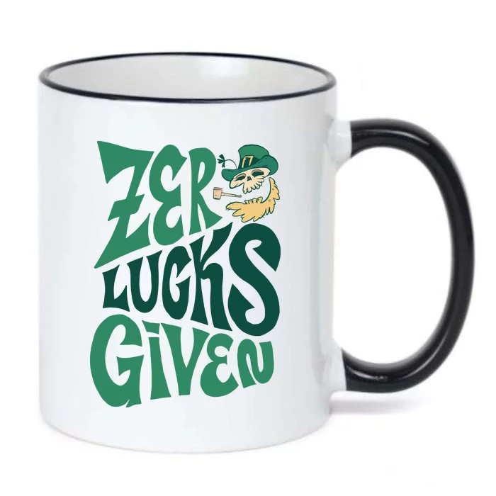 Zero Lucks Given St Patrick's Day Black Color Changing Mug