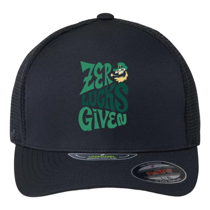 Zero Lucks Given St Patrick's Day Flexfit Unipanel Trucker Cap