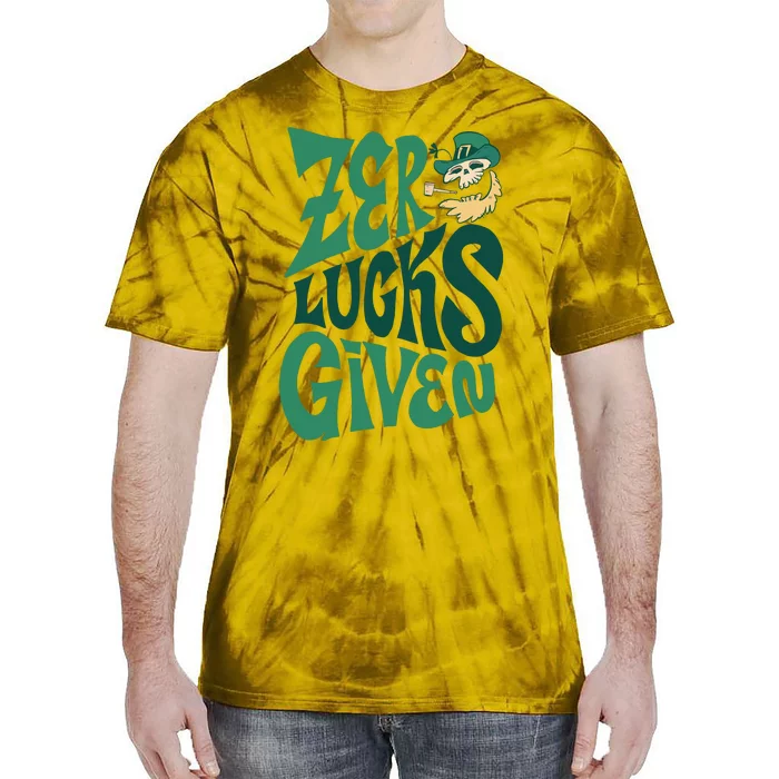 Zero Lucks Given St Patrick's Day Tie-Dye T-Shirt