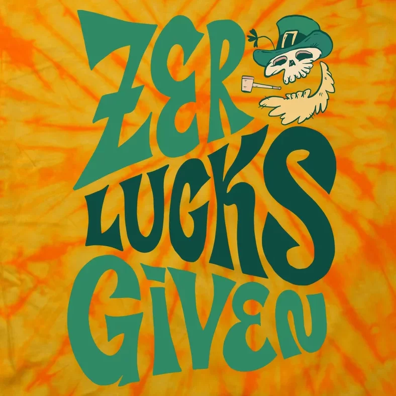 Zero Lucks Given St Patrick's Day Tie-Dye T-Shirt