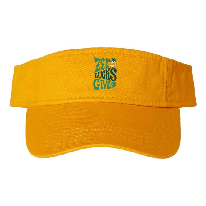 Zero Lucks Given St Patrick's Day Valucap Bio-Washed Visor