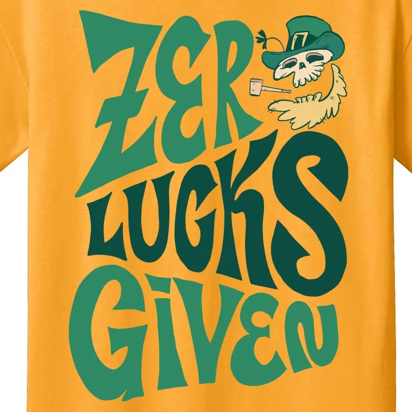 Zero Lucks Given St Patrick's Day Kids T-Shirt