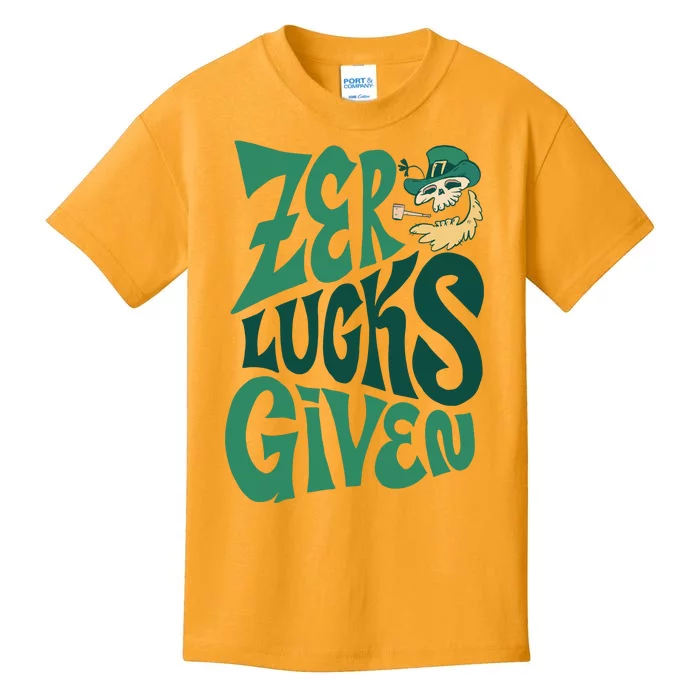 Zero Lucks Given St Patrick's Day Kids T-Shirt