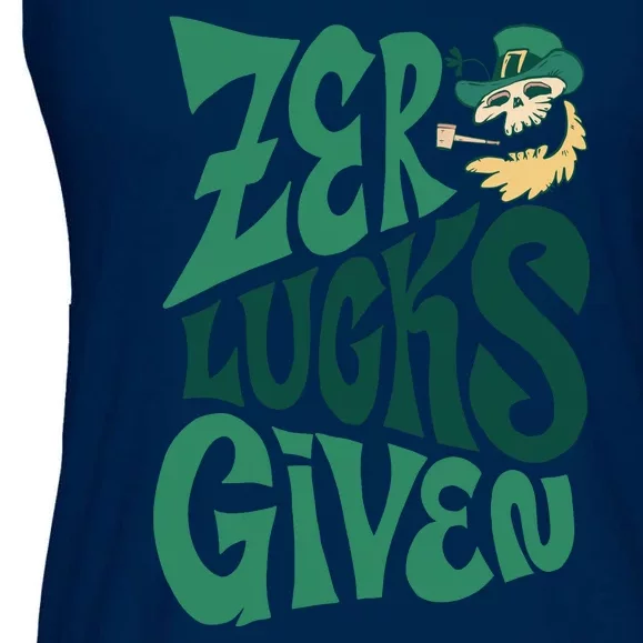 Zero Lucks Given St Patrick's Day Ladies Essential Flowy Tank