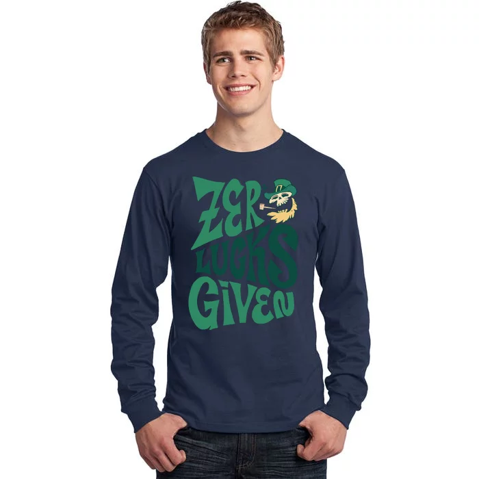 Zero Lucks Given St Patrick's Day Tall Long Sleeve T-Shirt