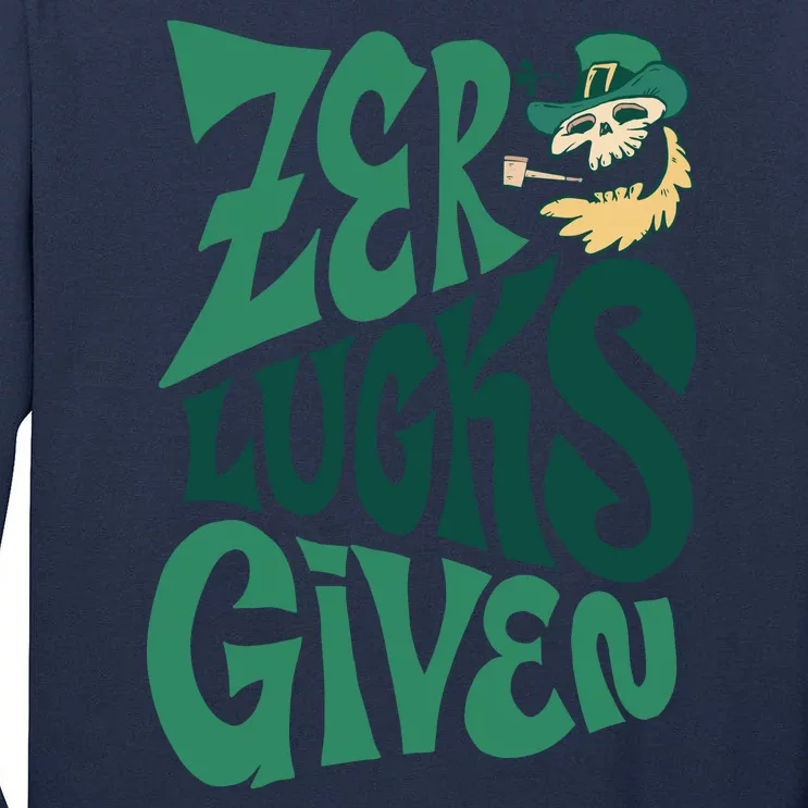 Zero Lucks Given St Patrick's Day Tall Long Sleeve T-Shirt