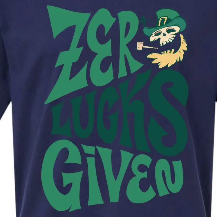 Zero Lucks Given St Patrick's Day Sueded Cloud Jersey T-Shirt