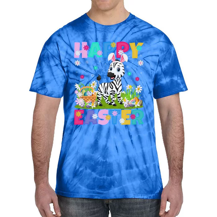 Zebra Lover Happy Easter Bunny Zebra Easter Sunday Cool Gift Tie-Dye T-Shirt