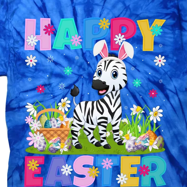 Zebra Lover Happy Easter Bunny Zebra Easter Sunday Cool Gift Tie-Dye T-Shirt