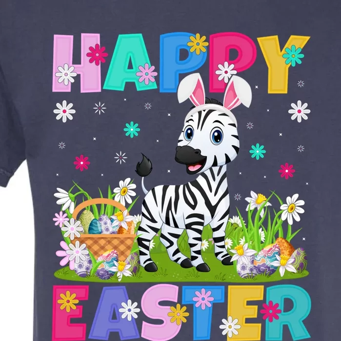 Zebra Lover Happy Easter Bunny Zebra Easter Sunday Cool Gift Garment-Dyed Heavyweight T-Shirt