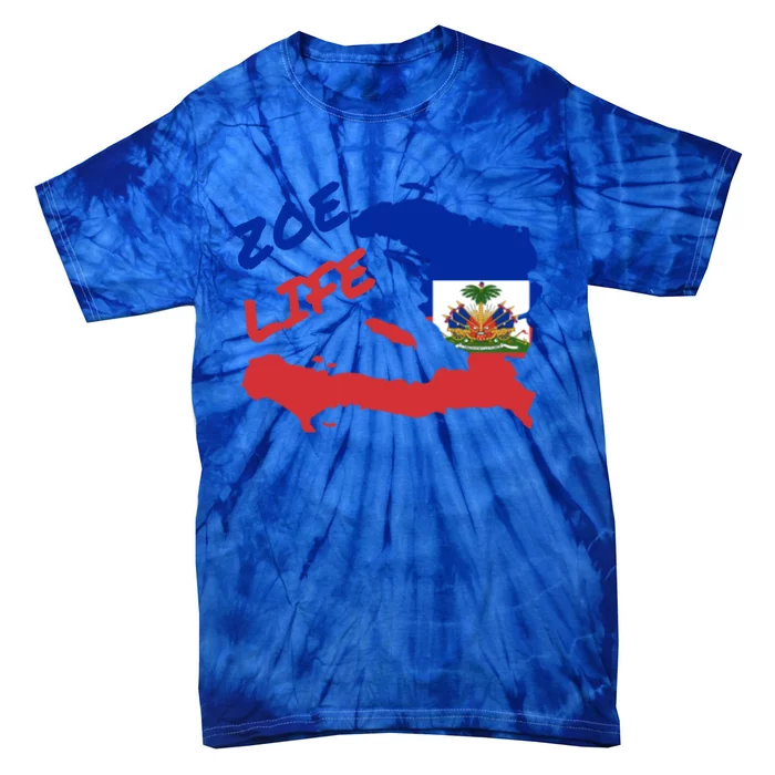 Zoe Life Haitian Pride For Haiti Flag Day Gift Ayiti Meaningful Gift Great Gift Tie-Dye T-Shirt