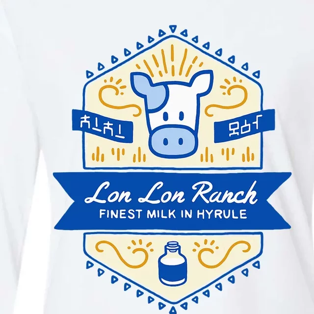 Z.E.L.D.A Lon Lon Ranch Finest Milk In Hyrule Womens Cotton Relaxed Long Sleeve T-Shirt