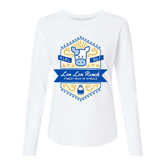 Z.E.L.D.A Lon Lon Ranch Finest Milk In Hyrule Womens Cotton Relaxed Long Sleeve T-Shirt