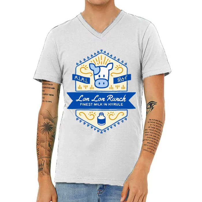 Z.E.L.D.A Lon Lon Ranch Finest Milk In Hyrule V-Neck T-Shirt