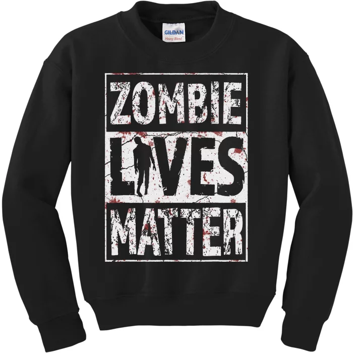 Zombie Lives Matter Kids Sweatshirt