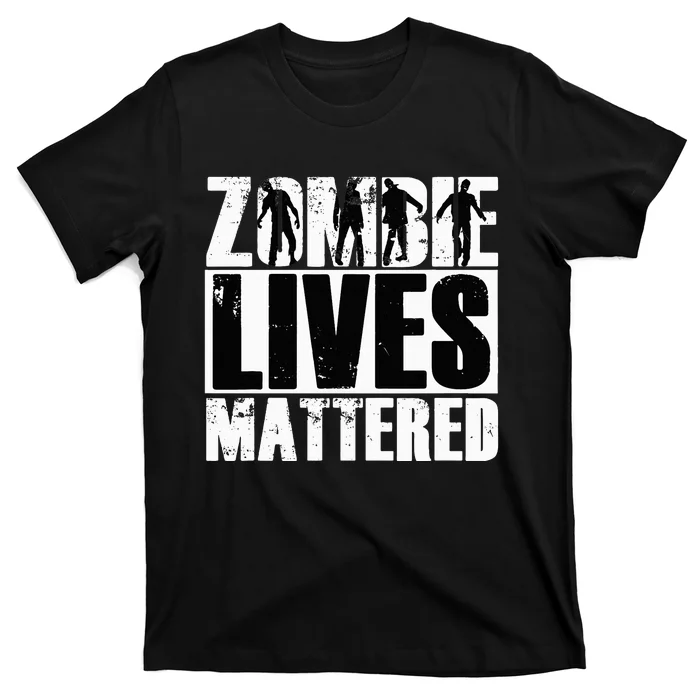 Zombie Lives Mattered Funny Zombie Lover Saying Halloween T-Shirt