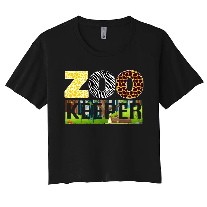 Zoo Life Of Zookeeper Accessories Women's Crop Top Tee