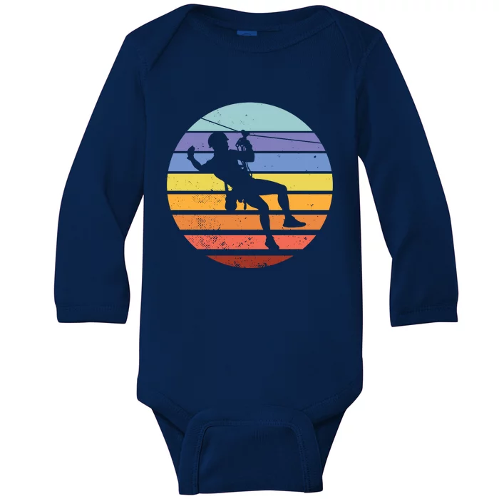 Zip Line Retro Baby Long Sleeve Bodysuit