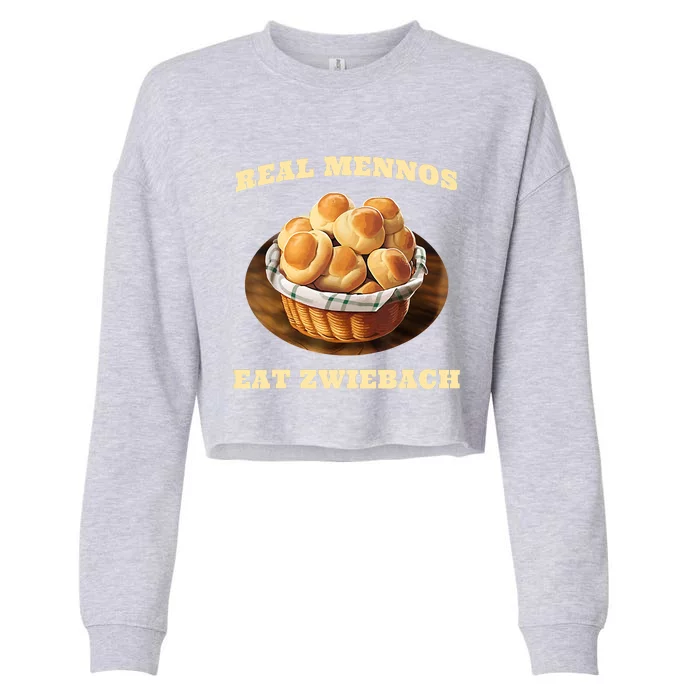 Zwiebach Mennonite Bun Roll Bread Baking Zwieback Cropped Pullover Crew