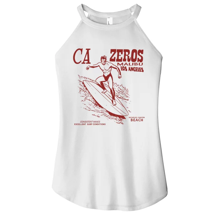 Zeros Malibu California Surf Spot Vintage Women’s Perfect Tri Rocker Tank