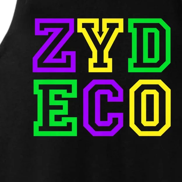 Zydeco Music Forever Festivals with Mardi Gras Fat Tuesday Premium Ladies Tri-Blend Wicking Tank