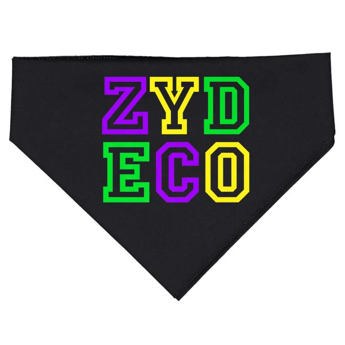 Zydeco Music Forever Festivals with Mardi Gras Fat Tuesday Premium USA-Made Doggie Bandana