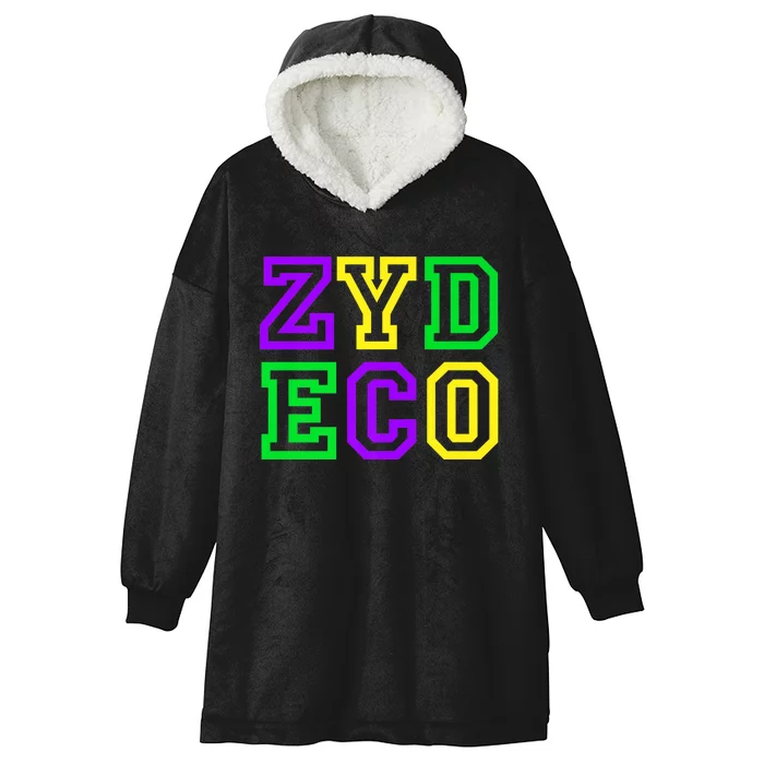 Zydeco Music Forever Festivals with Mardi Gras Fat Tuesday Premium Hooded Wearable Blanket