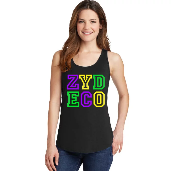 Zydeco Music Forever Festivals with Mardi Gras Fat Tuesday Premium Ladies Essential Tank