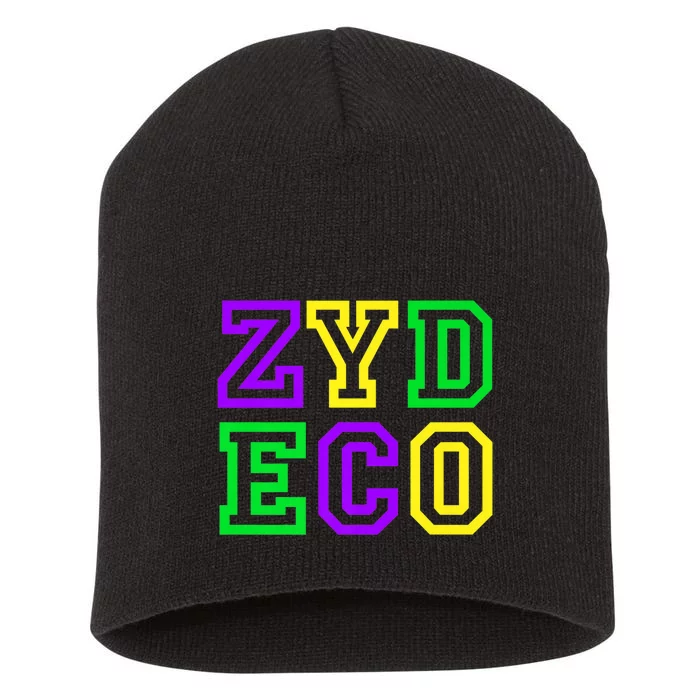 Zydeco Music Forever Festivals with Mardi Gras Fat Tuesday Premium Short Acrylic Beanie