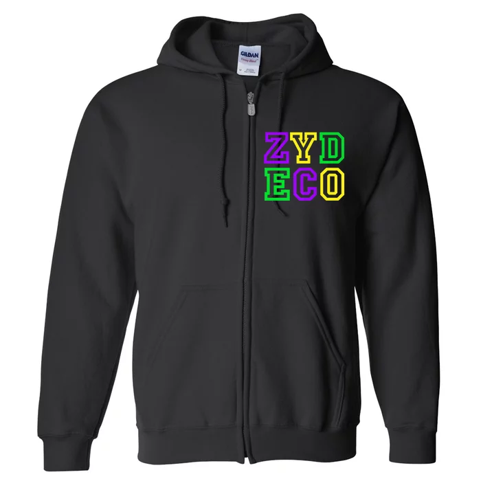 Zydeco Music Forever Festivals with Mardi Gras Fat Tuesday Premium Full Zip Hoodie