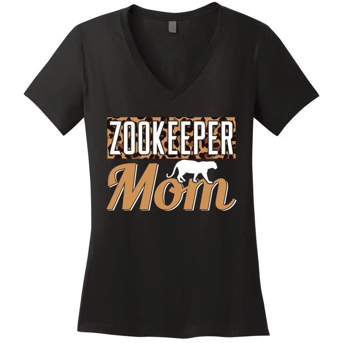 Zookeeper Mom Gift Women's V-Neck T-Shirt