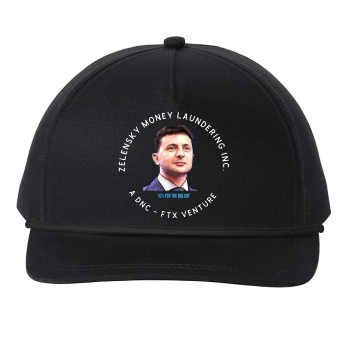 Zelensky Money Laundering Funny Conservative Anti Biden Snapback Five-Panel Rope Hat