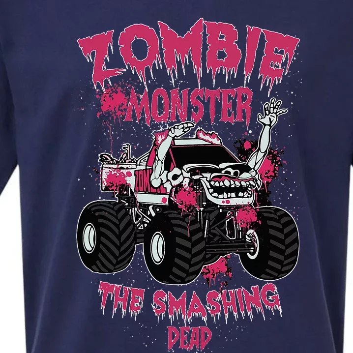 Zombie Monster Truck The Smashing Dead Sueded Cloud Jersey T-Shirt