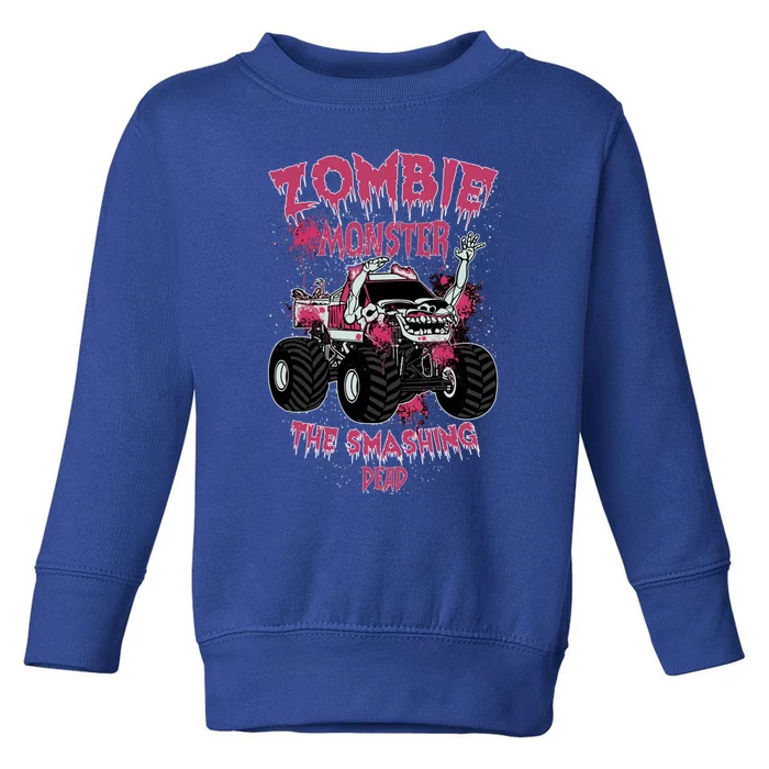 Zombie Monster Truck The Smashing Dead Meaningful Gift Toddler Sweatshirt