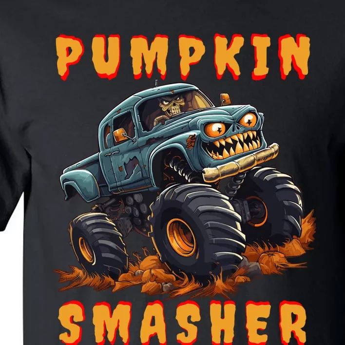 Zombie Monster Truck Pumpkin Smasher Halloween Costume Kids Tall T-Shirt