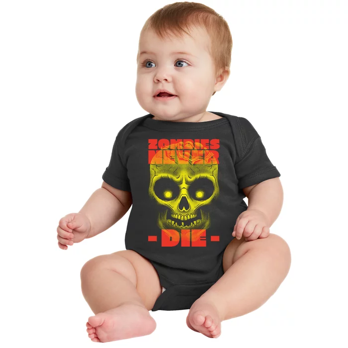 Zombies Never Die Baby Bodysuit