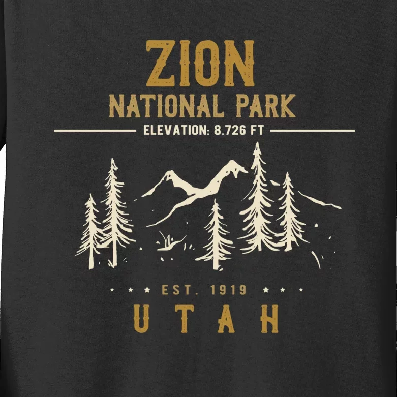 Zion National Park, US Nationalpark In Utah Kids Long Sleeve Shirt