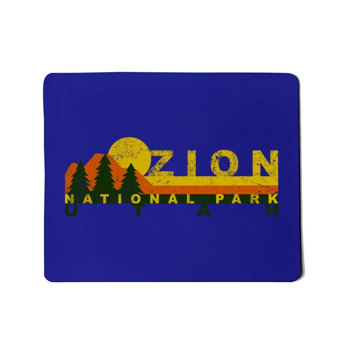 Zion National Park Sunny Mountain Treeline Gift Mousepad