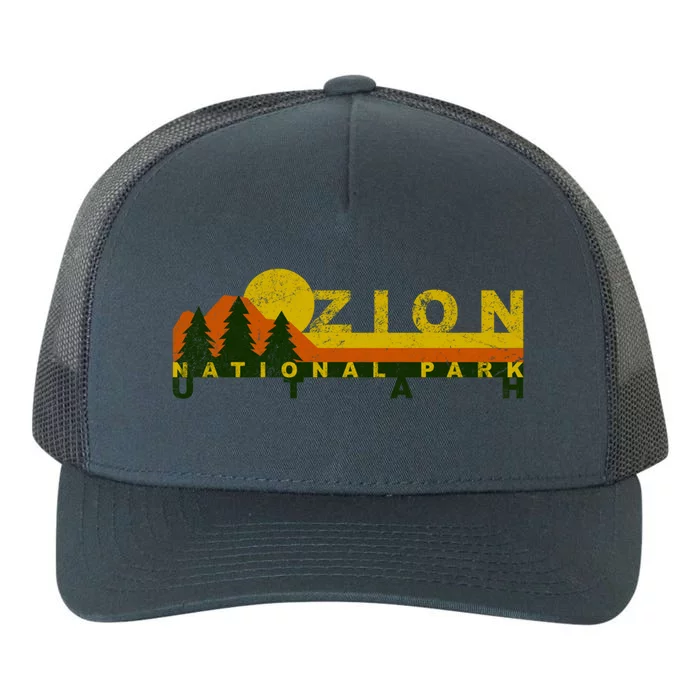 Zion National Park Sunny Mountain Treeline Gift Yupoong Adult 5-Panel Trucker Hat