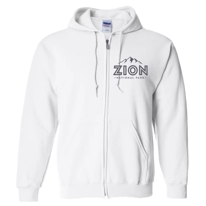 Zion National Park Utah Mountain Hiking Full Zip Hoodie