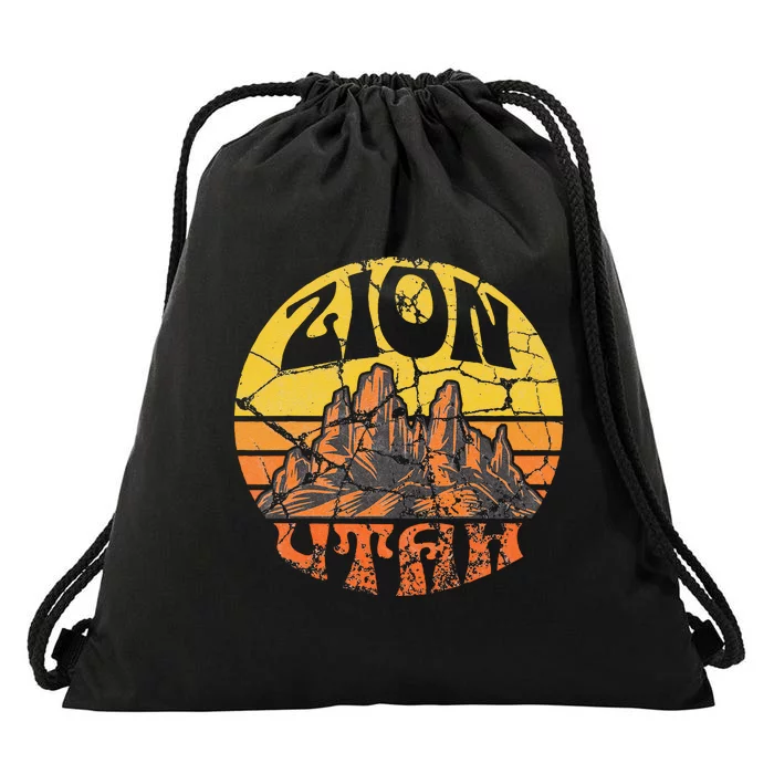 Zion National Park Utah Nature Hiking Outdoor Drawstring Bag