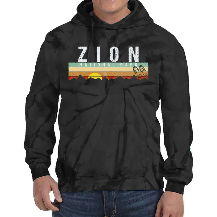 Zion National Park Tee Camping Hiking Tie Dye Hoodie